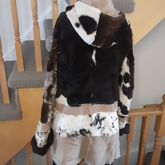 Vintage Cowhide Coat- Women's Size M - Picture 5 of 14